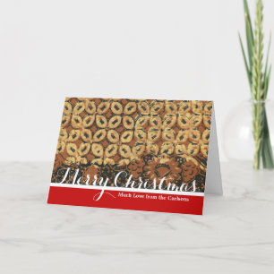 Cartes Pour Fêtes Annuelles Batik Earthy Grain de Café Élégant Rustique Rugueu