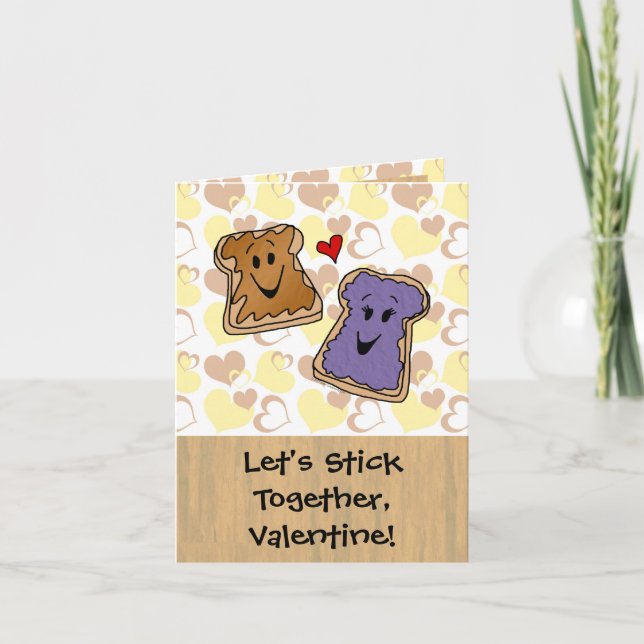 Cartes Pour Fêtes Annuelles Bâtir ensemble Beurre d'arachide Saint-Valentin (Devant)