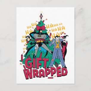 Cartes Pour Fêtes Annuelles Batman   Batman & Robin Gift Wrapped To XMas Tree