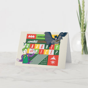 Cartes Pour Fêtes Annuelles Batman contre Joker "Naughty or Nice"