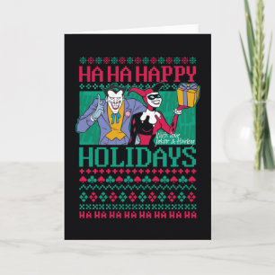 Cartes Pour Fêtes Annuelles Batman   Joyeuses fêtes Joker & Harley Quinn