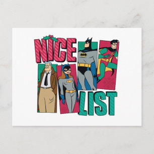Cartes Pour Fêtes Annuelles Batman   Père Noël Nice Liste des héros