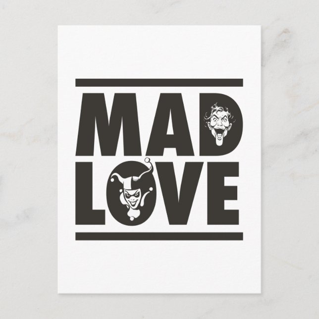 Cartes Pour Fêtes Annuelles Batman Valentine | Joker & Harley - Mad Love (Devant)