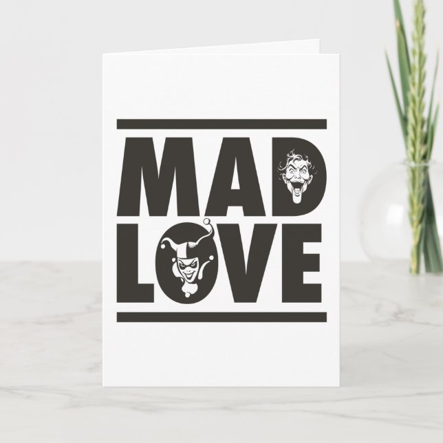 Cartes Pour Fêtes Annuelles Batman Valentine | Joker & Harley - Mad Love (Devant)