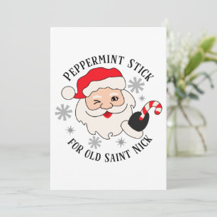 Cartes Pour Fêtes Annuelles Bâton de menthe pour le vieux Saint Nicolas