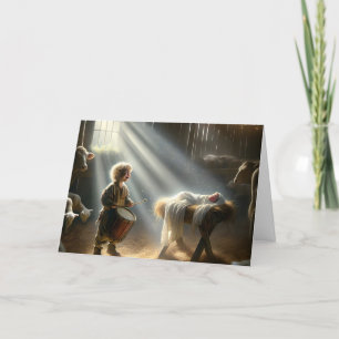 Cartes Pour Fêtes Annuelles Batteur dans une étable stable