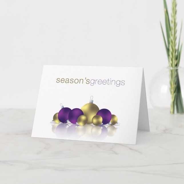 Cartes Pour Fêtes Annuelles Bauble de Noël (Devant)
