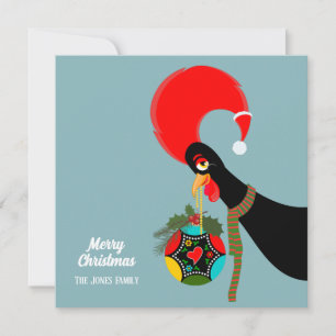 Cartes Pour Fêtes Annuelles Bauble de Noël du coq portugais
