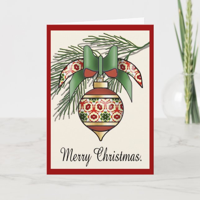 Cartes Pour Fêtes Annuelles Baubles de Noël - 08 (Devant)