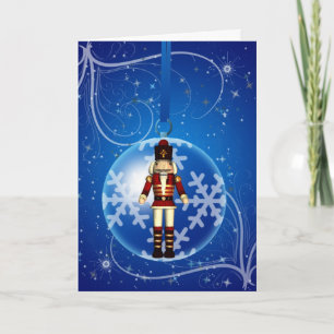 Cartes Pour Fêtes Annuelles Baubles de Noël avec étoiles et neige