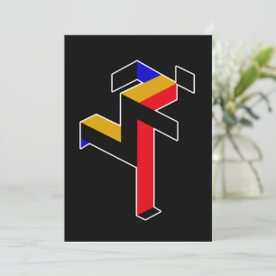 Cartes Pour Fêtes Annuelles Bauhaus Poster de l'Homme Coureur