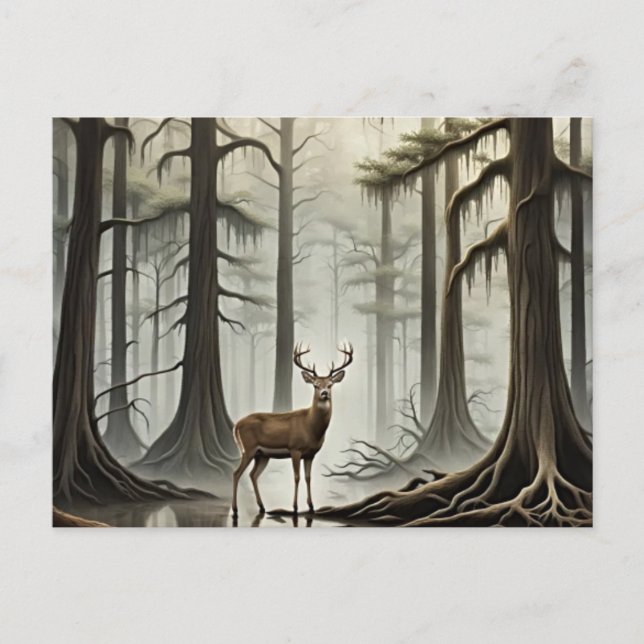 Cartes Pour Fêtes Annuelles Bayou Deer (Devant)