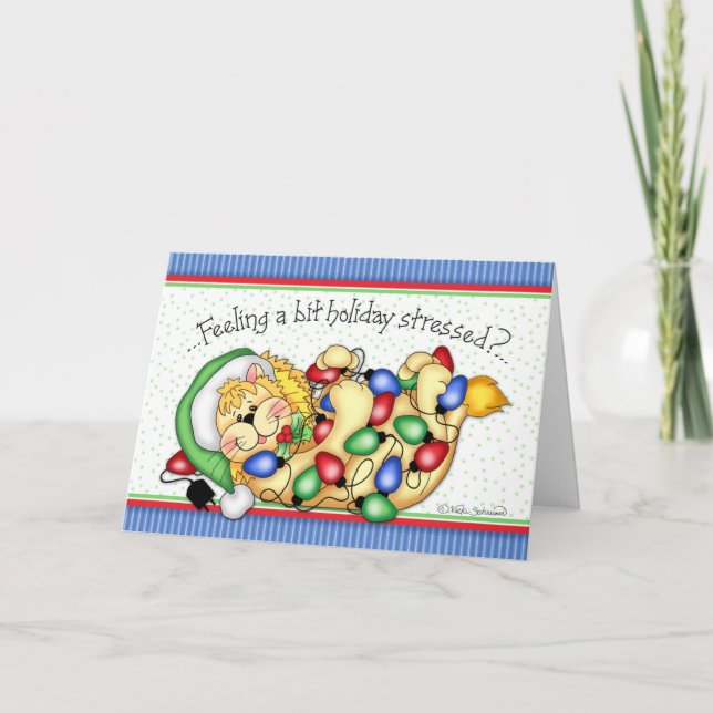 Cartes Pour Fêtes Annuelles BaZooples "vacances soumises à une contrainte ?" (Devant)