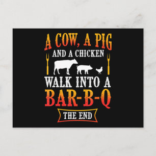Cartes Pour Fêtes Annuelles BBQ   Barbecue Barbecue Barbecue Plaisanterie Gril