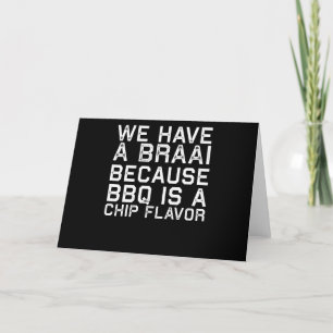 Cartes Pour Fêtes Annuelles BBQ Braai Funny South Africa Family BBQ Gift