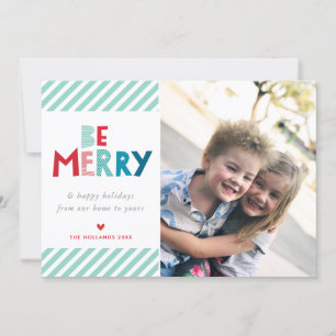 Cartes Pour Fêtes Annuelles BE JOYEUSE NOËL VACANCES tendance type fun