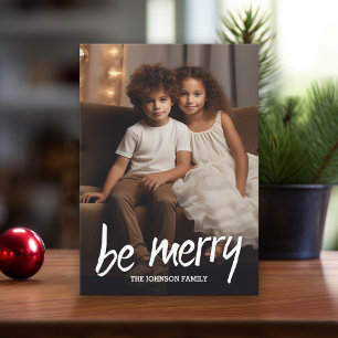 Cartes Pour Fêtes Annuelles Be Joyeux - Photo complète avec Motif Diamant subt