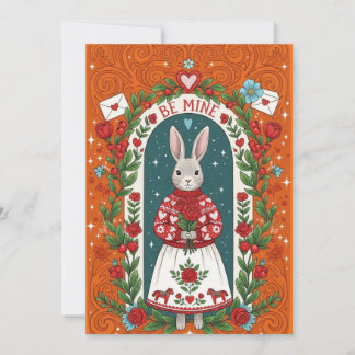 Cartes Pour Fêtes Annuelles Be Mine Bunny Valentine Card