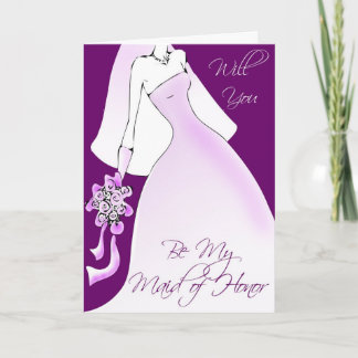 Cartes Pour Fêtes Annuelles Be My Maid of Honor Wedding Invite