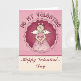 Cartes Pour Fêtes Annuelles Be My Valentine Angel Heureuse Sainte-Valentin Car