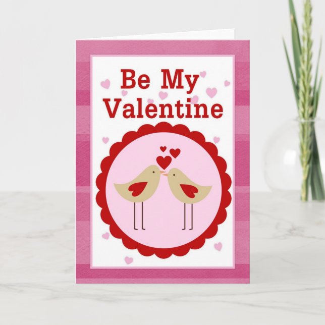 Cartes Pour Fêtes Annuelles Be My Valentine Inséparables Greeting Card d1 (Devant)