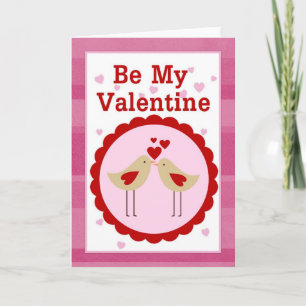 Cartes Pour Fêtes Annuelles Be My Valentine Inséparables Greeting Card d1