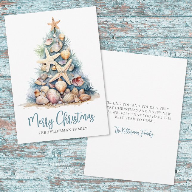 Cartes Pour Fêtes Annuelles Beach Christmas (Beach Christmas Holiday Card)