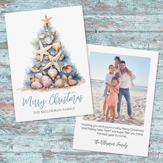 Cartes Pour Fêtes Annuelles Beach Merry Christmas (Beach Merry Christmas Holiday Card )