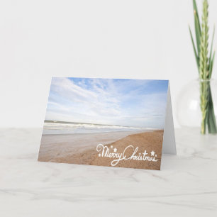 CARTES POUR FÊTES ANNUELLES BEACHY NOËL REMERCIE DE NOTRE PLAGE