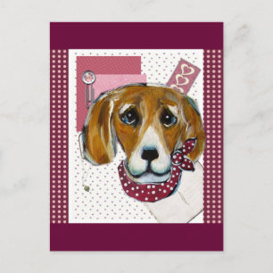 CARTES POUR FÊTES ANNUELLES BEAGLE VALENTINE