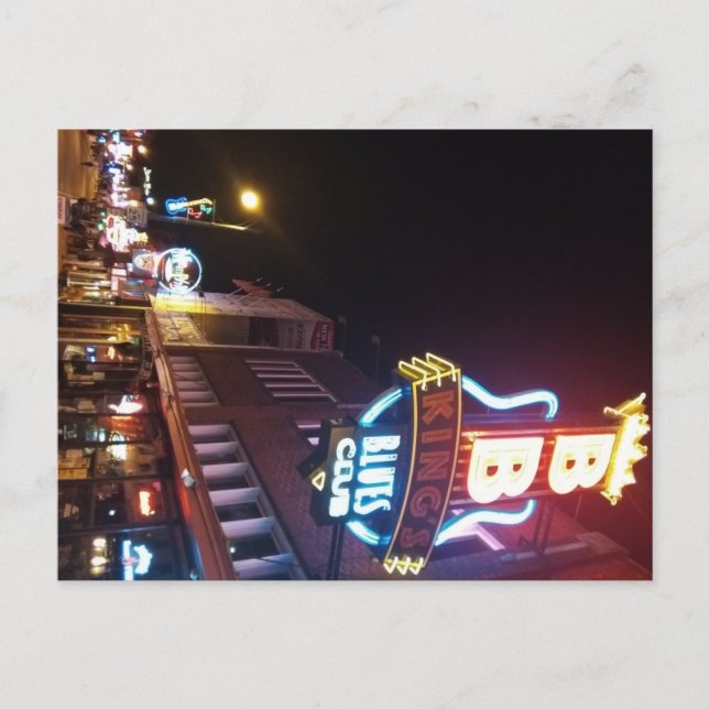 Cartes Pour Fêtes Annuelles Beale Street (Memphis, Tennessee) (Devant)