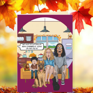 Cartes Pour Fêtes Annuelles Bean Casserole Surprise Hilarié Thanksgiving