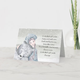Cartes Pour Fêtes Annuelles Bear Snow Princess Bleak Midwinter Lyrics 