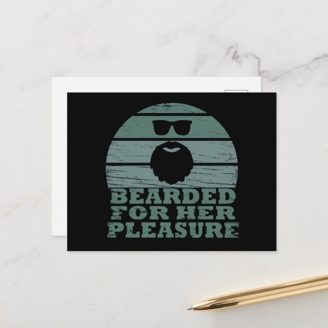 Cartes Pour Fêtes Annuelles Bearded cite drôle barbe dire cadeaux (Devant/Arrière en situation)