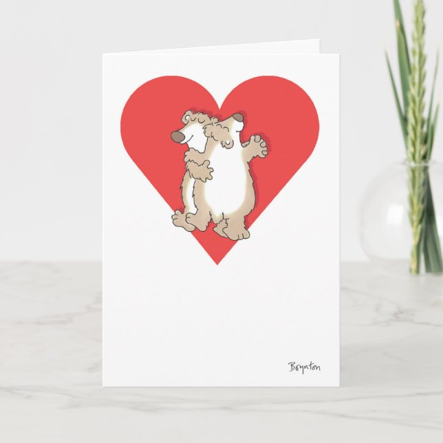 Cartes Pour Fêtes Annuelles BEARS DANCING Valentines by Boynton (Devant)