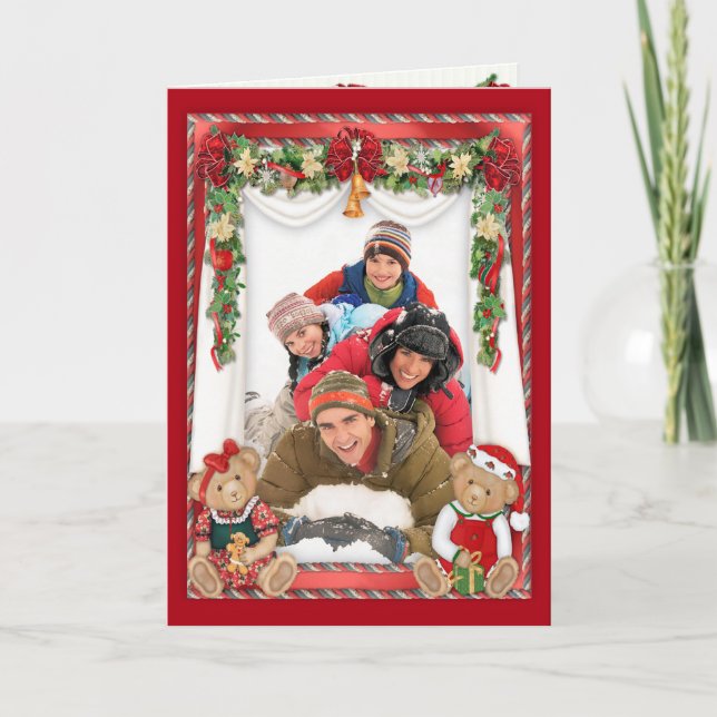 Cartes Pour Fêtes Annuelles Béary Joyeux Noël photo pliée (Devant)