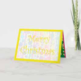 Cartes Pour Fêtes Annuelles [Beatnik Bubbles] Polka rétro Point rayé Jaune