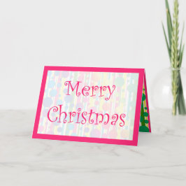 Cartes Pour Fêtes Annuelles [Beatnik Bubbles] Polka rétro Point rayé rose