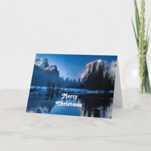 Cartes Pour Fêtes Annuelles Beau bleu Yellowstone Photo Noël