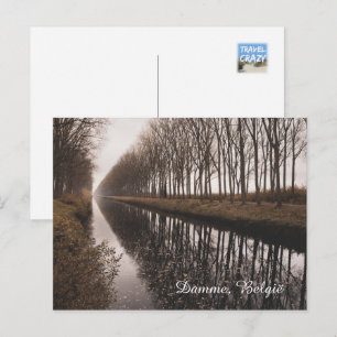 Cartes Pour Fêtes Annuelles Beau canal de Schipdonk en automne, Damme