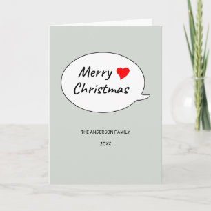 Cartes Pour Fêtes Annuelles Beau cœur et joyeux Noël charmant