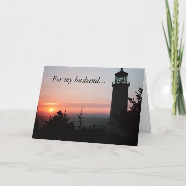 Cartes Pour Fêtes Annuelles Beau coucher de soleil Valentine pour mari (Devant)