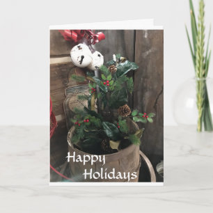 CARTES POUR FÊTES ANNUELLES **BEAU DÉCOR ET SOUHAITS DE NOËL** VACANCES C
