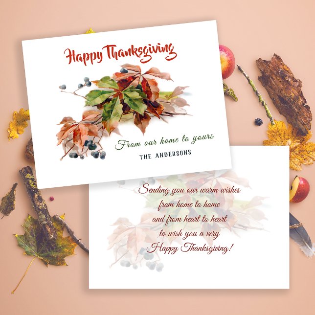 Cartes Pour Fêtes Annuelles Beau feuillage d'automne Thanksgiving (Créateur téléchargé)