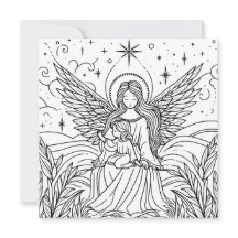 Beau garde d'ange de l'art de coloriage