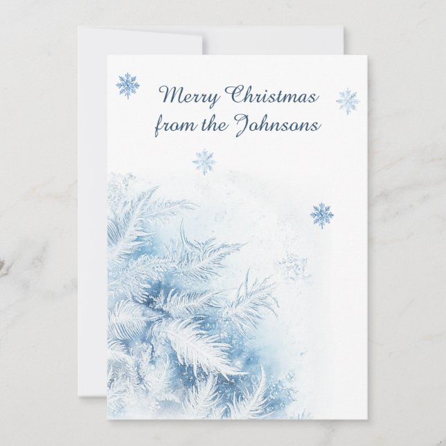 Cartes Pour Fêtes Annuelles Beau hiver Frost Noël (Devant)