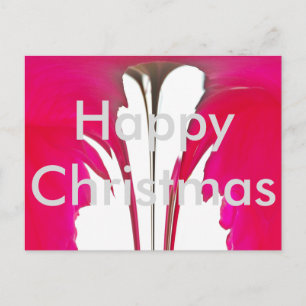 Cartes Pour Fêtes Annuelles Beau Joyeux Noël Chic Rose rouge extraordinaire