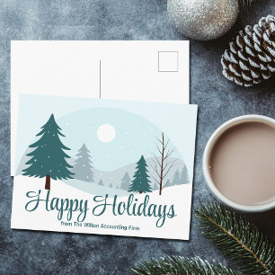 Cartes Pour Fêtes Annuelles Beau Noël Arbres hiver Neige Entreprise