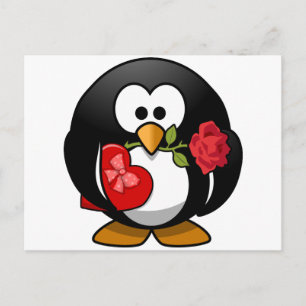 Cartes Pour Fêtes Annuelles Beau pingouin de Valentine