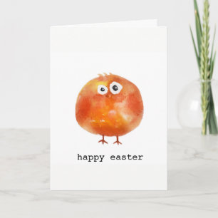 Cartes Pour Fêtes Annuelles Beau poulet aquarelle Pâques